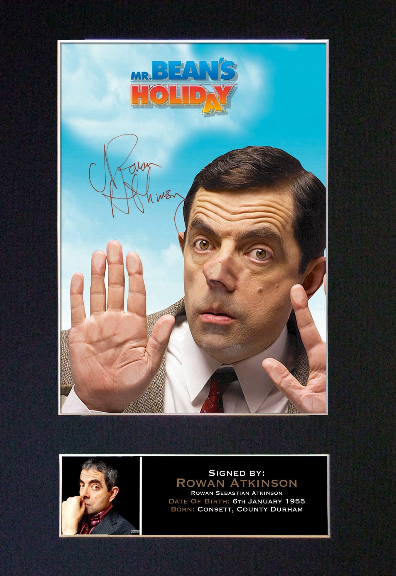 ROWAN ATKINSON Mounted Signed Photo Reproduction Autograph Print A4 179