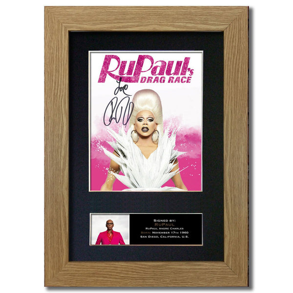 RuPaul Drag Queen Signed Mounted Quality Printed Photo A4 Autograph #845