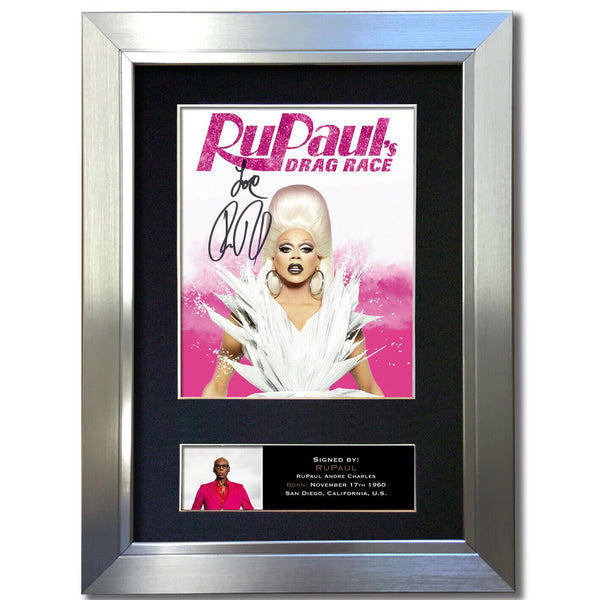 RuPaul Drag Queen Signed Mounted Quality Printed Photo A4 Autograph #845