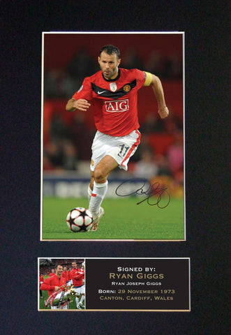 RYAN GIGGS Mounted Signed Photo Reproduction Autograph Print A4 46