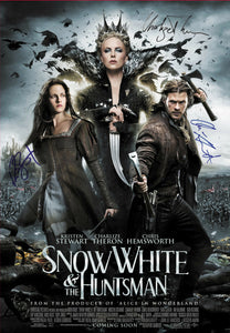 SNOW WHITE and the HUNTSMAN 3 CAST  AUTOGRAPHED MOVIE POSTER PRINT A3 or A2 Size