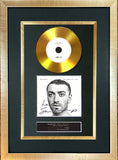 #157 Sam Smith - The Thrill of it All GOLD DISC Album Signed Autograph Mounted Repro