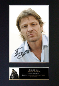 SEAN BEAN Mounted Signed Photo Reproduction Autograph Print A4 177