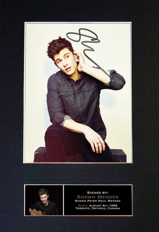 SHAWN MENDES Signed Autograph Quality Mounted Photo Repro A4 Print 629