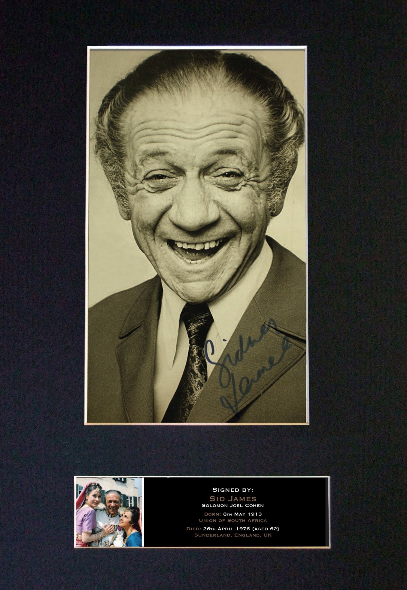 SID JAMES Carry On Signed Autograph Mounted Photo Repro A4 Print 467