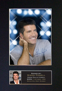 SIMON COWELL Mounted Signed Photo Reproduction Autograph Print A4 13