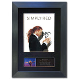 SIMPLY RED Mick Hucknall Photo Autograph Mounted Repro Signed Framed Print 823
