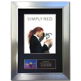 SIMPLY RED Mick Hucknall Photo Autograph Mounted Repro Signed Framed Print 823