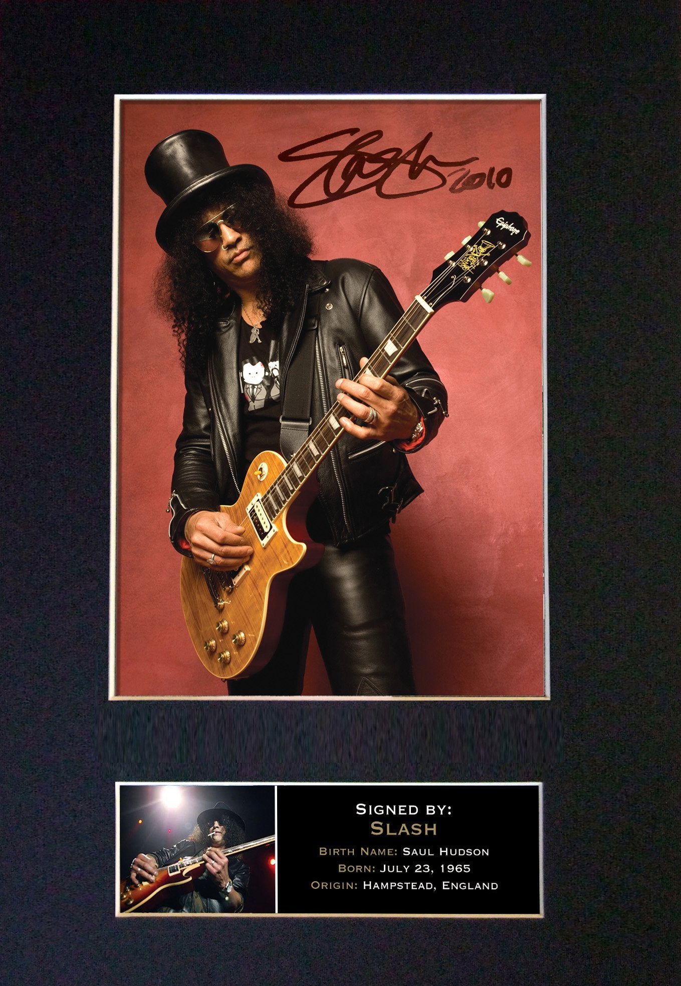 SLASH Mounted Signed Photo Reproduction Autograph Print A4 95