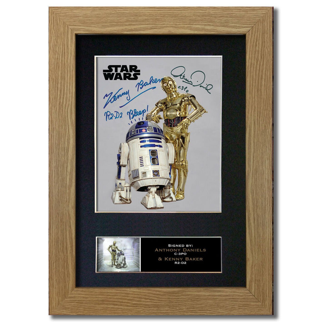 Star Wars Anthony Daniels & Kenny Baker C-3PO R2-D2 Signed Printed