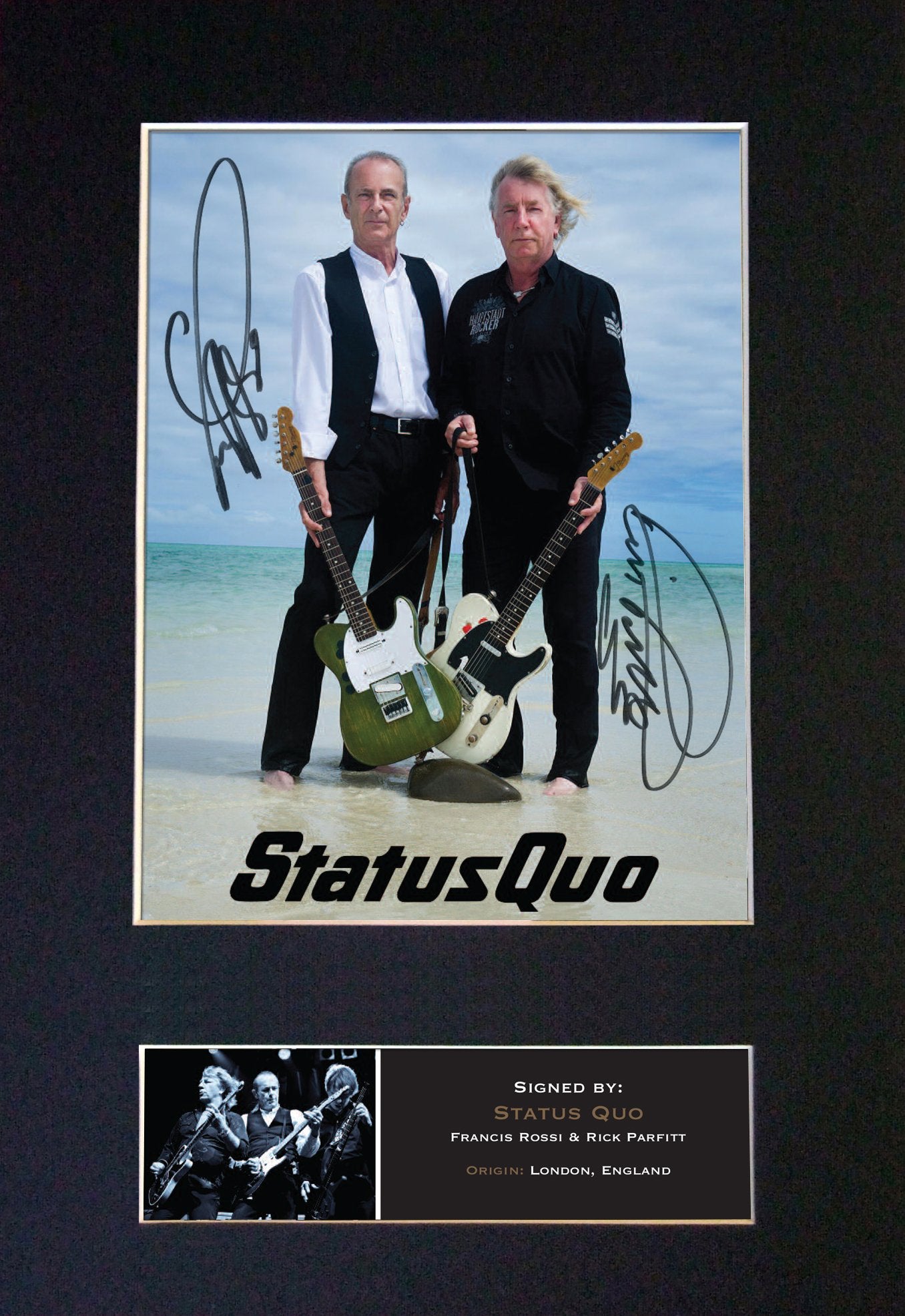 STATUS QUO Signed Autograph Mounted Photo Repro A4 Print 456