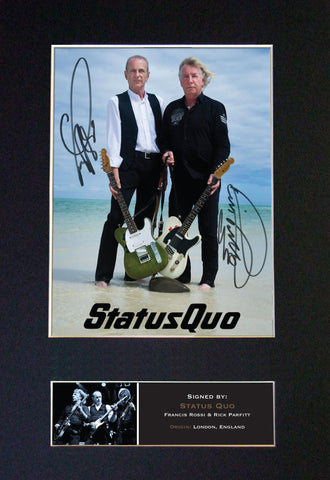 STATUS QUO Signed Autograph Mounted Photo Repro A4 Print 456