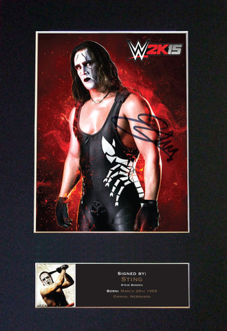 STING Steve Borden WWE Signed Autograph Mounted Photo Repro A4 Print 498