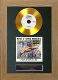 #155 Stone Roses - Fools Gold 9.53 GOLD DISC Album Signed Autograph Mounted Repro
