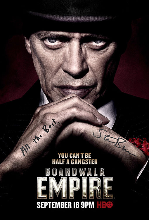 BOARDWALK EMPIRE Steve Buscemi SIGNED AUTOGRAPH MOVIE POSTER A2 594 x 420mm