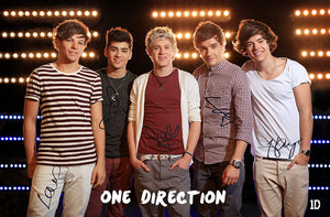 ONE DIRECTION Autograph (No2) POSTER Signed by all 5 Members Zayn Malik Liam