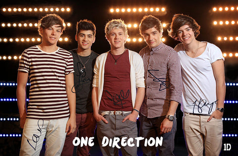 ONE DIRECTION Autograph (No2) POSTER Signed by all 5 Members Zayn Malik Liam