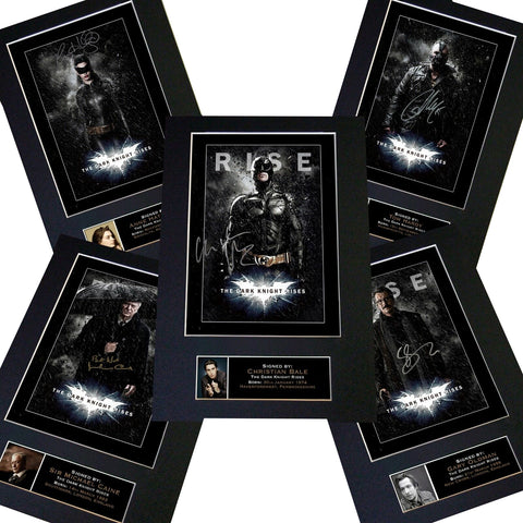 THE DARK KNIGHT RISES BATMAN All 5 for £25 Signed Autograph Mounted A4 Print 105