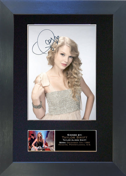 Taylor Swift Signed Autograph Quality Mounted Photo Repro A4 Print 258