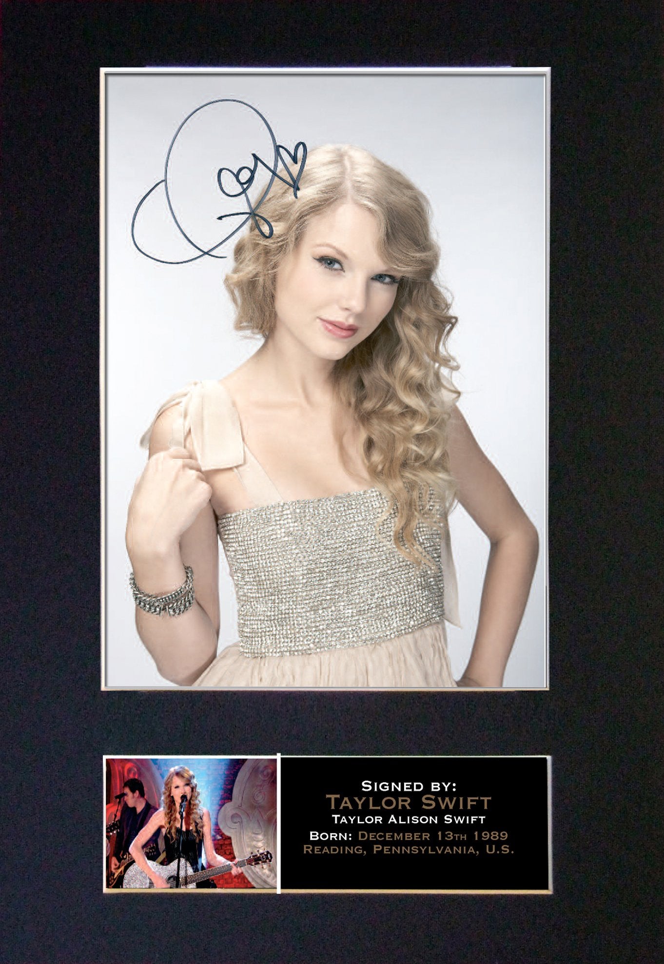 Taylor Swift Signed Autograph Quality Mounted Photo Repro A4 Print 258