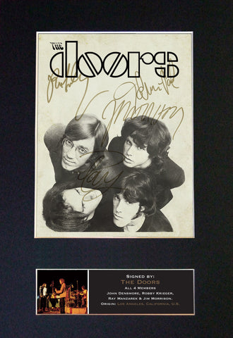 THE DOORS #2 (RARE) Quality Autograph Mounted Signed Photo Repro Print A4 694