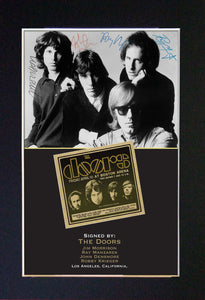 THE DOORS Mounted Signed Photo Reproduction Autograph Print A4 204