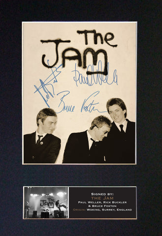 THE JAM #2 (VERY RARE) Quality Autograph Mounted Signed Photo Repro Print A4 709