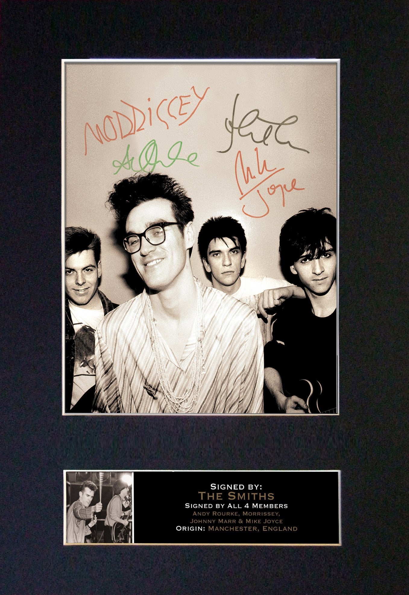 THE SMITHS Mounted Signed Photo Reproduction Autograph Print A4 115