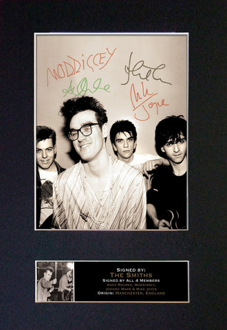 THE SMITHS Mounted Signed Photo Reproduction Autograph Print A4 115