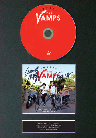THE VAMPS Dvd Edition Signed DVD Cover Repro MOUNTED A4 Autograph Print (57)