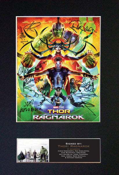 THOR Ragnarok Quality Autograph Signed  Mounted Re Print Film Movie Poster 752