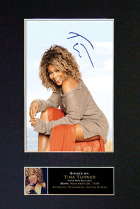 TINA TURNER Mounted Signed Photo Reproduction Autograph Print A4 245