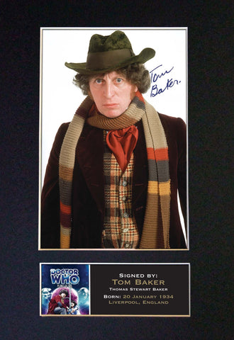 Tom Baker Signed Autograph Quality Mounted Photo Repro A4 Print 399