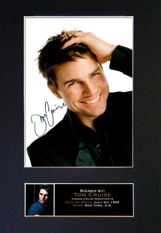 TOM CRUISE Mounted Signed Photo Reproduction Autograph Print A4 103