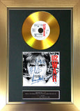 #166 U2 - War GOLD DISC Album Signed Autograph Mounted Repro