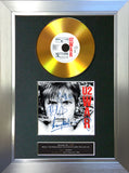 U2 - War GOLD DISC Album Signed Autograph Mounted Repro