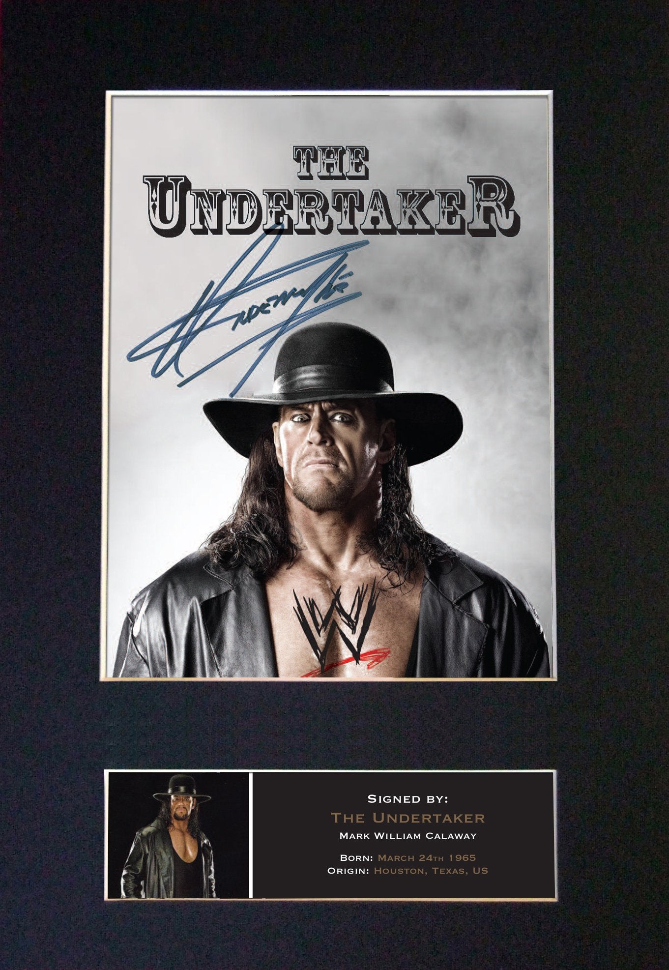 THE UNDERTAKER WWE Quality Autograph Mounted Photo Repro Print A4 481