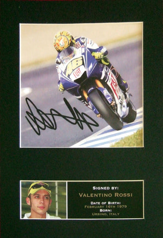 VALENTINO ROSSI Mounted Signed Photo Reproduction Autograph Print A4 33