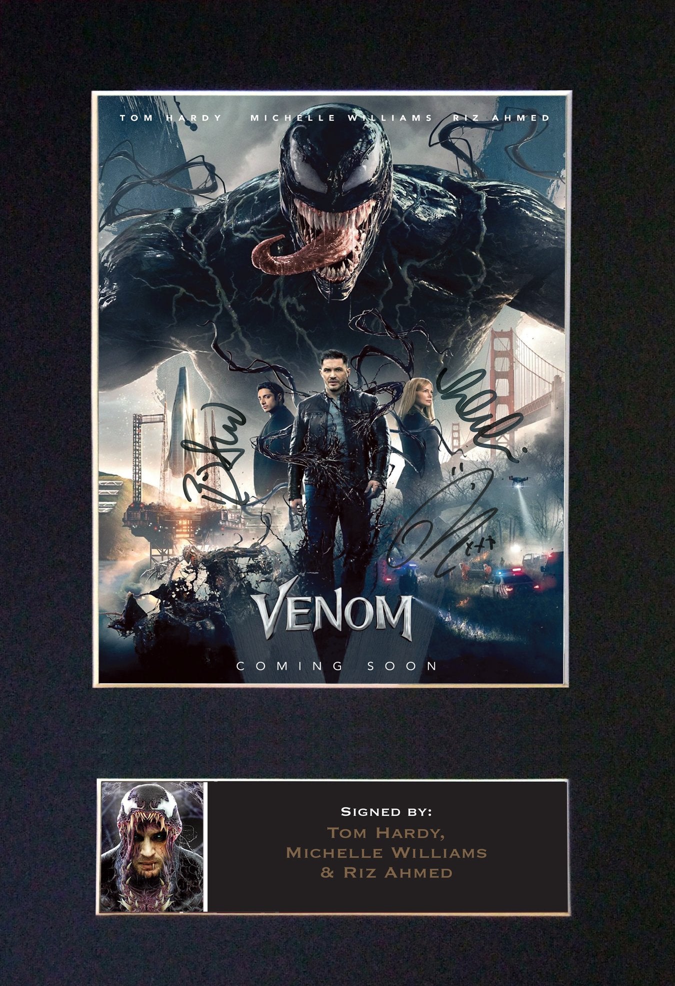VENOM No2 Hardy Williams Ahmed Signed Mounted Autograph Photo Prints A4 767