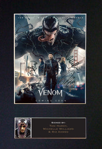 VENOM No2 Hardy Williams Ahmed Signed Mounted Autograph Photo Prints A4 767
