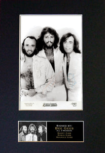 BEE GEES Mounted Signed Photo Reproduction Autograph Print A4 209