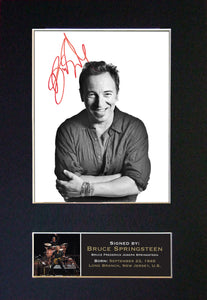 BRUCE SPRINGSTEEN Mounted Signed Photo Reproduction Autograph Print A4 161