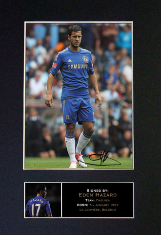 EDEN HAZARD chelsea Mounted Signed Photo Reproduction Autograph Print A4 270