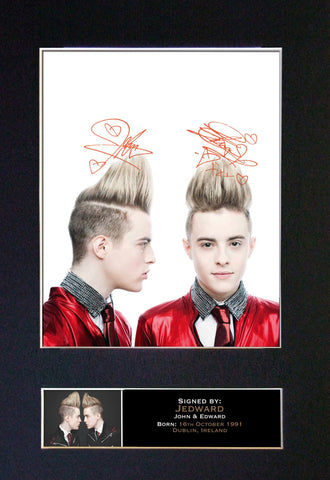 JEDWARD Mounted Signed Photo Reproduction Autograph Print A4 210
