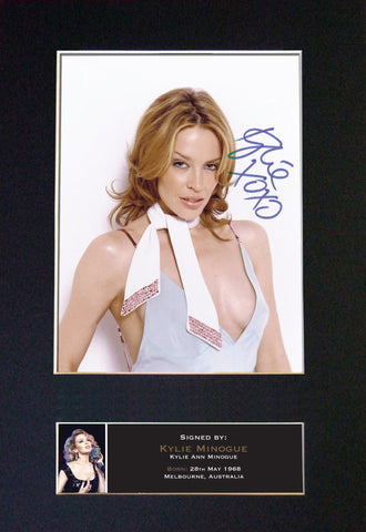 Kylie Signed Autograph Quality Mounted Photo Repro A4 Print 233