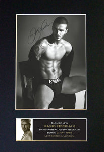 DAVID BECKHAM Signed Autograph Photo Mounted Repro A4 PRINT 40