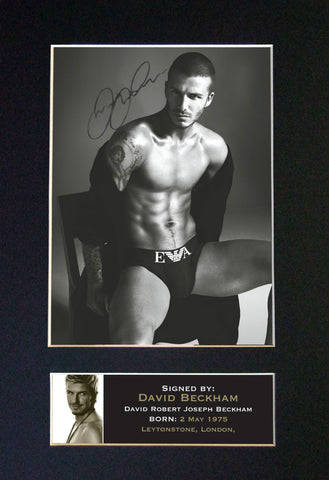 DAVID BECKHAM Signed Autograph Photo Mounted Repro A4 PRINT 40