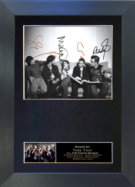 Take That Signed Autograph Quality Mounted Photo Repro A4 Print 122