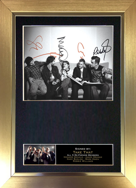Take That Signed Autograph Quality Mounted Photo Repro A4 Print 122