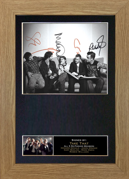 Take That Signed Autograph Quality Mounted Photo Repro A4 Print 122